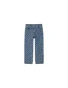 Gucci Gg Denim Jacquard Pants In Blue