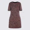 Gucci Textured Wool Dress Featuring Signature Buttons In Brown