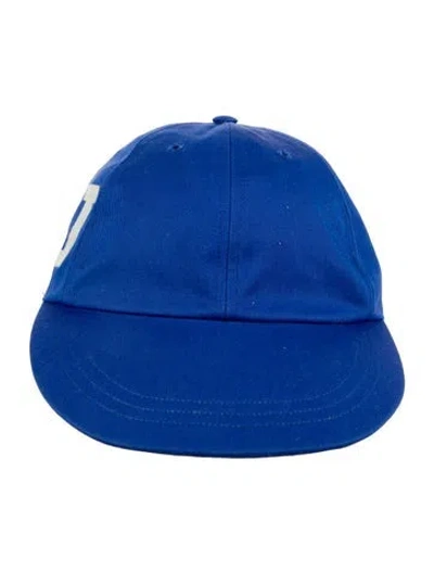 Pre-owned Gucci Blue And White Cotton Baseball Cap W/tags In Multi