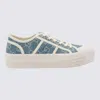 Gucci Blue And White Leather Sneakers In Multi