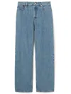 Gucci Womens Blue Wide-leg Mid-wash Denim Jeans In Blue