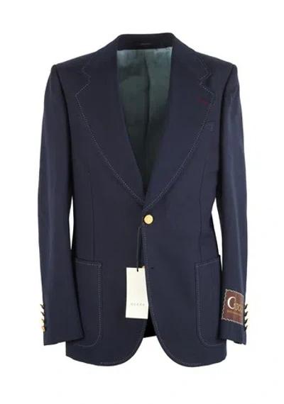 Pre-owned Gucci Blue Blazer Sport Coat Size 54 It / 44r U.s. With Tags
