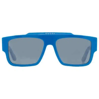 Pre-owned Gucci Blue Browline Men's Sunglasses Gg1460s 004 56 Gg1460s 004 56