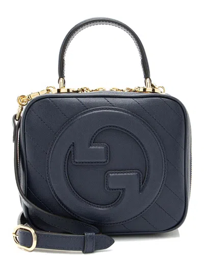 Gucci Blue Calfskin Blondie Top Handle (authentic Pre-loved)