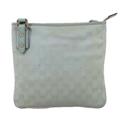 Pre-owned Gucci Blue Canvas Shoulder Bag ()