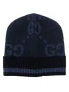 Gucci Blue Cashmere Hats In Multi