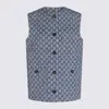 Gucci Button Patterned Vest In Blue