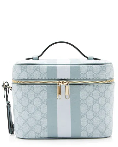 Gucci Blue Coated Canvas