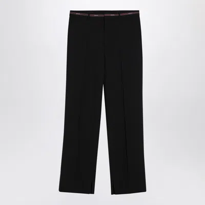 Gucci Blue Cotton Blend Pants Men In Black