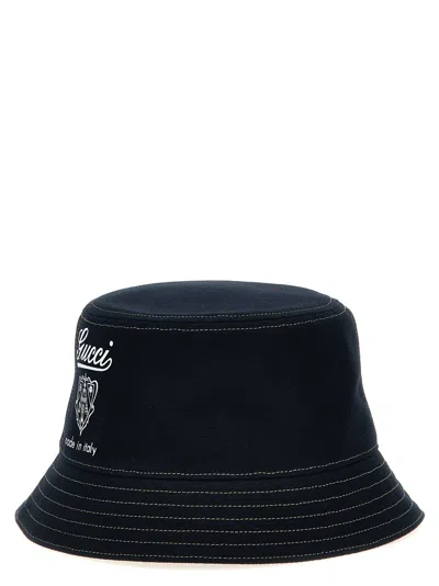 Gucci Blue Cotton Bucket Men's Hat
