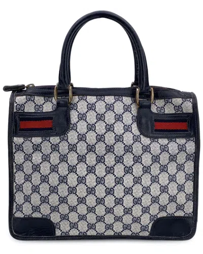 Gucci Blue Cotton Ophidia Handbag (authentic Pre-loved)