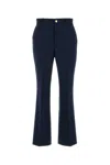 Gucci Pantalone In Cotone Blu Navy Donna In Classicblue