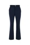 Gucci Pantalone In Cotone Blu Navy Donna In Dark Blue