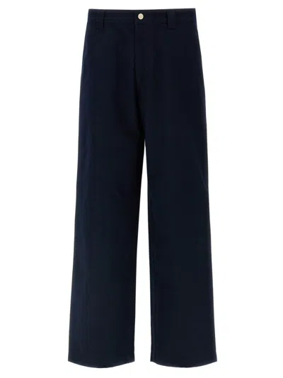 Gucci Blue Cotton Pants In Black