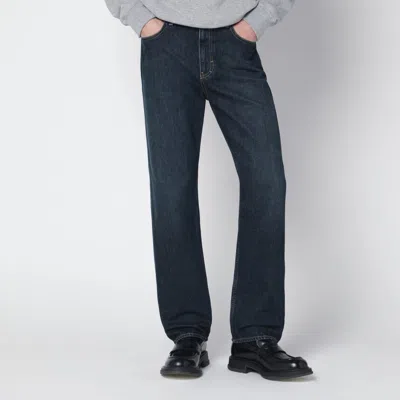 Gucci Blue Délavé Slim-fit Jeans In White