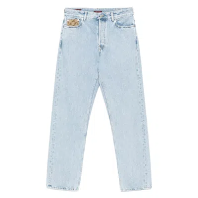 GUCCI GUCCI BLUE DENIM - REGULAR & STRAIGHT-LEG JEANS MEN