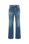 Gucci Light Blue Washed Denim Trousers In Blue