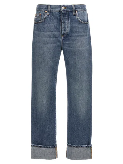 Gucci Horsebit Straight Jeans In Blue