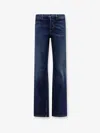 Gucci Blue Denim Jeans With Nastro Web Profiles