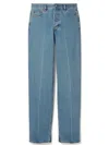 Gucci Denim Cropped Pant In Blue