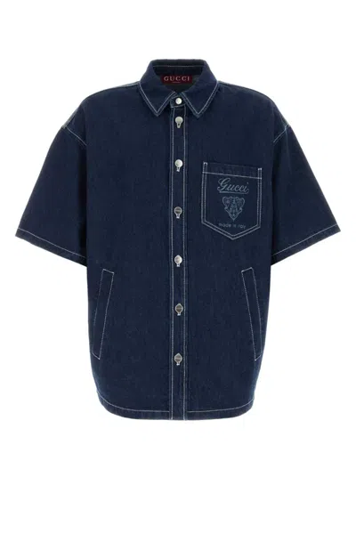 Gucci Blue Denim Shirt