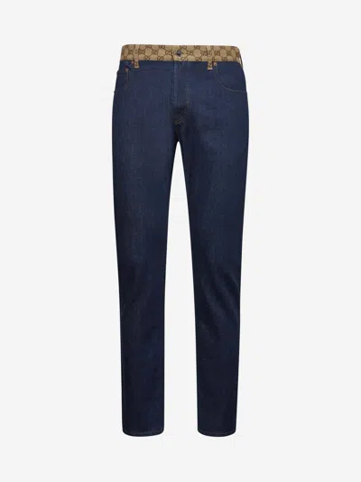 Gucci Blue Denim Tapered Jeans