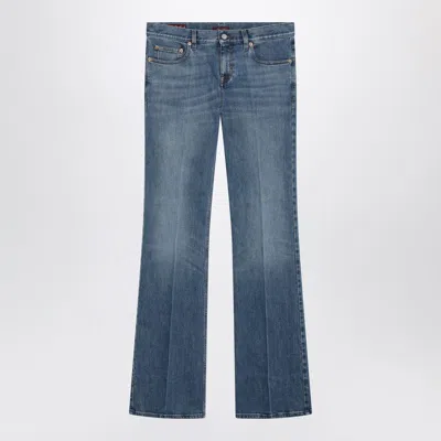 Gucci Straight-leg Washed Jeans In Blue