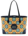 Gucci Blue Gg Kaleidoscope Canvas 100th Anniversary Medium Tote (authentic  Pre-loved)
