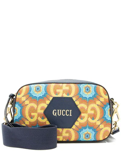 Gucci Blue Gg Kaleidoscope Canvas Gg Kaleidoscope 100th Anniversary Messenger  (authentic Pre-loved) In Brown