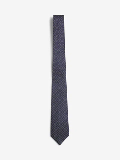 Gucci Blue Gg Silk Jacquard Tie