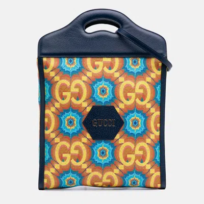 Pre-owned Gucci Blue Gg Supreme Kaleidoscope Tote