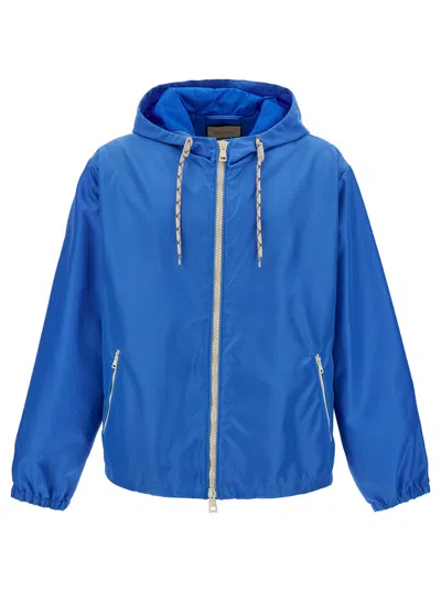 GUCCI BLUE NYLON JACKET