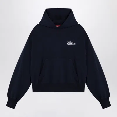 Gucci Blue Hoodie With Logo Women