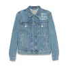 Gucci Double G Denim Jacket In Blue