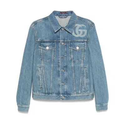 GUCCI GUCCI BLUE JACKETS - DENIM JACKETS MEN