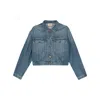 Gucci Cropped Denim Jacket In Blue