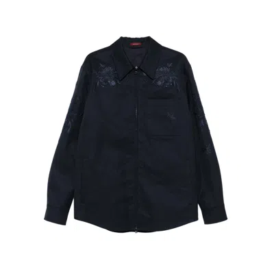 GUCCI GUCCI BLUE JACKETS - SHIRT JACKETS MEN