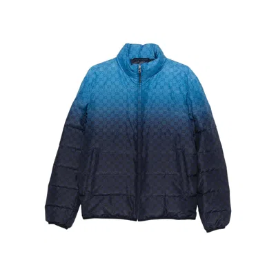 Gucci Monogram Puffer Jacket In Blue