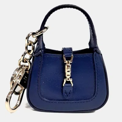 Pre-owned Gucci Blue Jackie 1961 Keyring And Bag Charm