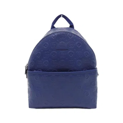 Pre-owned Gucci Blue Leather Backpack ()