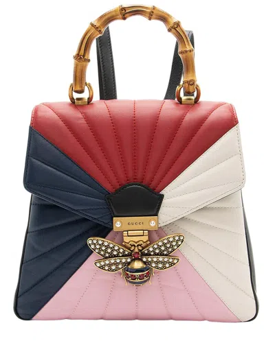 Gucci Blue Leather Bamboo Queen Margaret Mini Top Handle Backpack (authentic  Pre-loved) In Multi