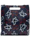 Gucci Blue Leather Ghost Medium Tote (authentic Pre-loved)