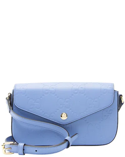 Gucci Blue Leather Mini Pochette (authentic Pre-loved)