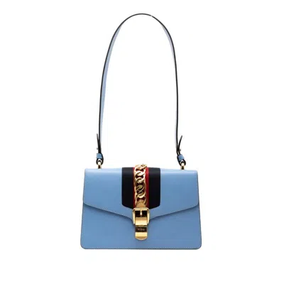 Pre-owned Gucci Blue Leather Shoulder Bag ()