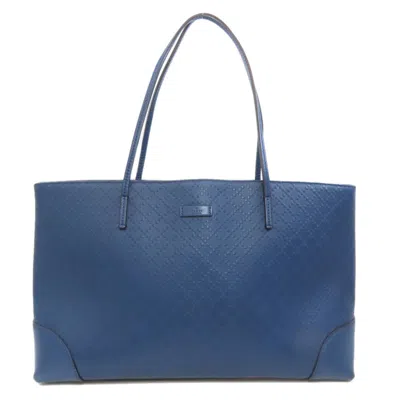 Pre-owned Gucci Blue Leather Tote Bag ()
