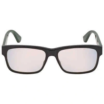 Pre-owned Gucci Blue Light Photochromatic Rectangular Men's Sunglasses Gg0340s 011 58 In Multi