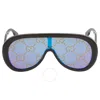 Gucci Blue Logo Mask Unisex Sunglasses Gg1370s 002 99 In Blue