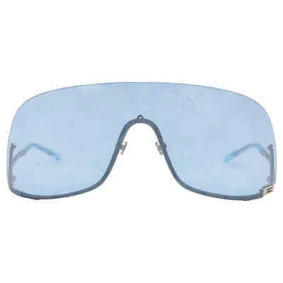 Pre-owned Gucci Blue Logo Mirror Shield Unisex Sunglasses Gg1560s 003 99 Gg1560s 003 99 In Gray