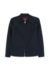 Gucci Checkered Jacket Collared Neck Front Pockets In Blue