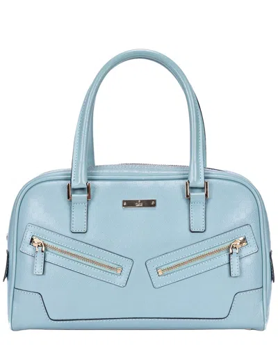 Pre-owned Gucci Blue Microssima Capri Bowler Tote (authentic Pre-loved)